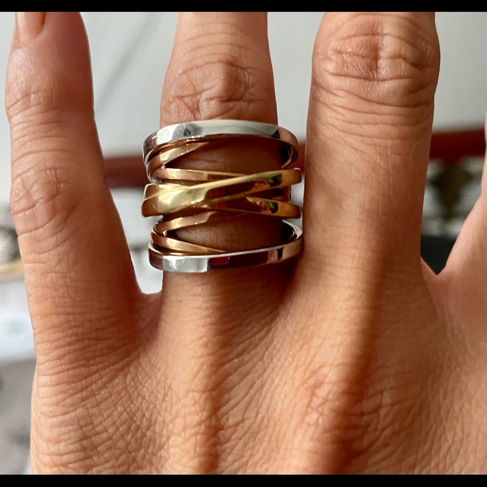 Michael Kors Elegant Gold and Silver Ring
